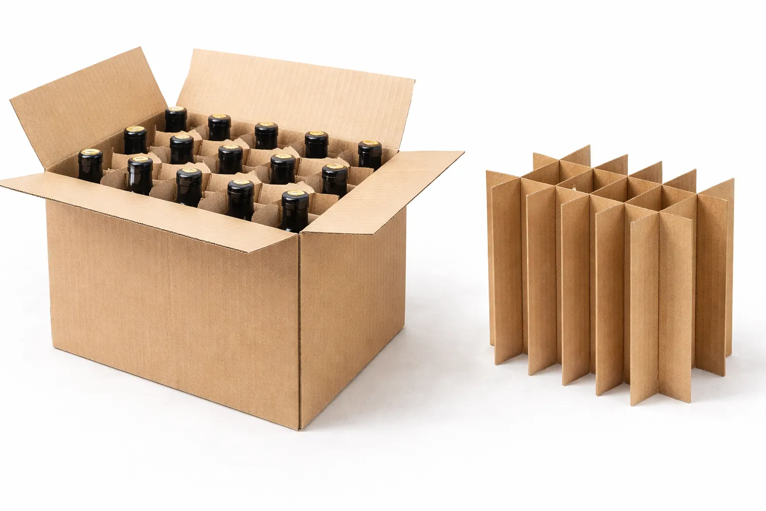 Corrugated Partitions - Corrugated Partitions are used in the packaging of countless items, including denser products that require extra protection.